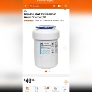 GE MWF Refrigerator Water Filter